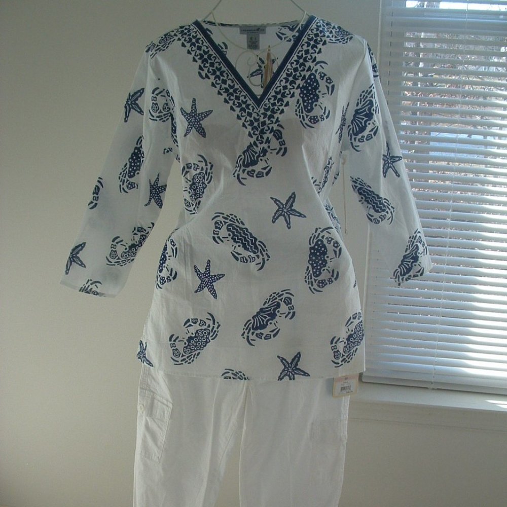 Beach Cover Top Blouse Cover Top - Picture 2 of 8